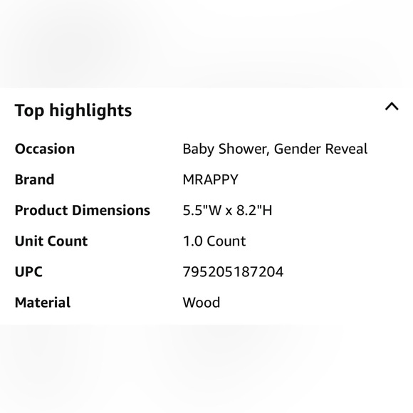 Set of 7 Wooden Baby in Bloom Cake Topper or Vase Decoration - Picture 8 of 8